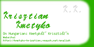 krisztian kmetyko business card